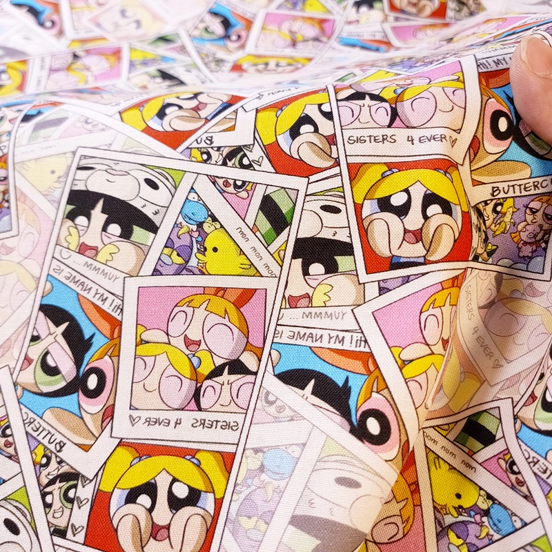 Vải 100% Cotton Chất Lượng Cao Họa Tiết Hoạt Hình Đáng Yêu