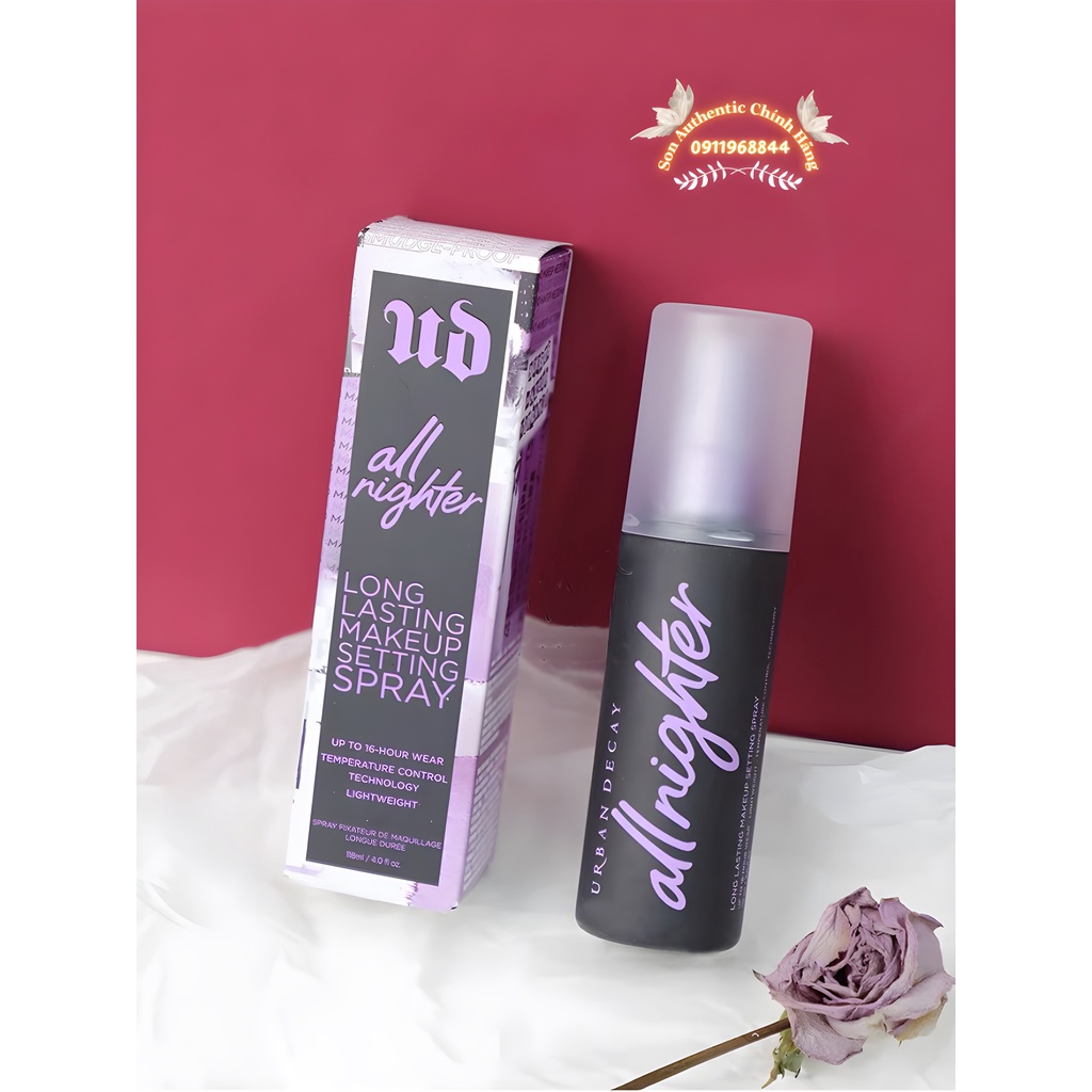 (118ml) Xịt Khóa Lớp nền Urban Decay All Nighter Makeup Setting Spray