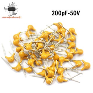 Tụ sứ vàng 201 200pf 50v 5.08mm