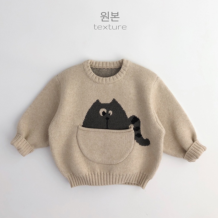Áo Sweater Thu Đông Chui Đầu Mềm Mại Có Túi Lớn In Họa Tiết Hoạt Hình Nhật Bản Cho Bé Trai Và Gái