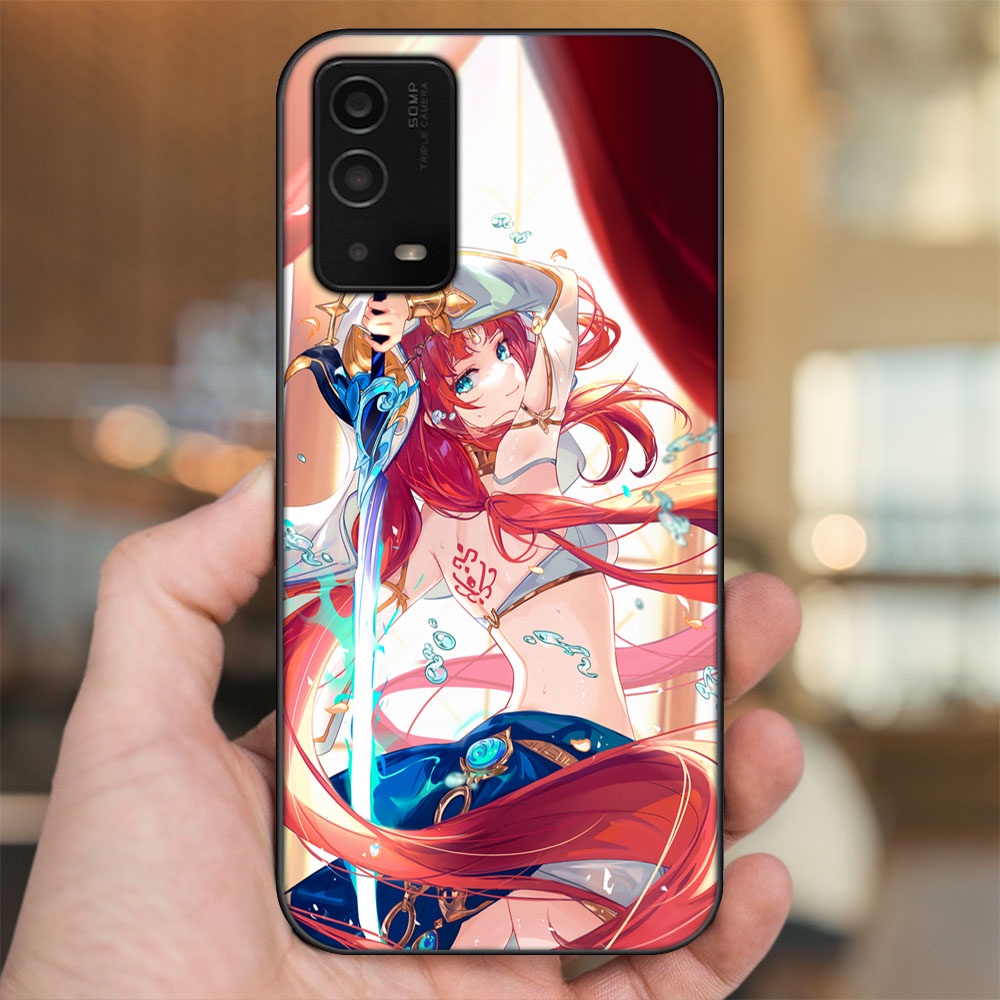 Ốp lưng Oppo A55 4G, A55 5G viền đen in hình Nilou Genshin Impact