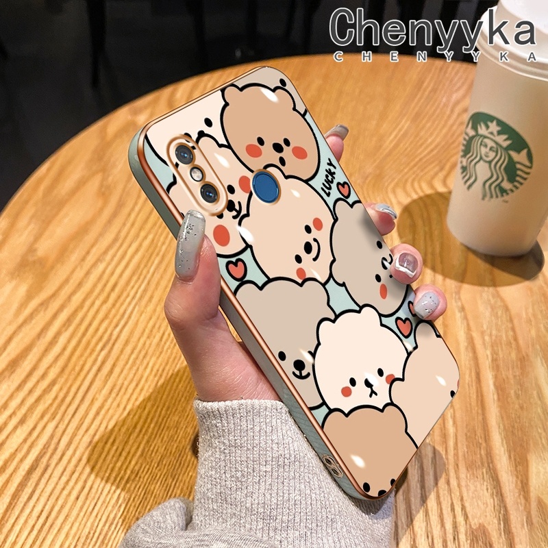 Ốp Điện Thoại Chống Sốc Bảo Vệ Ống Kính Máy Ảnh Hình Gấu May Mắn Cho Xiaomi MI 8