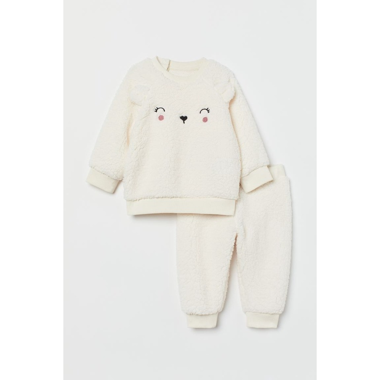 Set quần áo nỉ gấu nâu gấu trắng HM H&M_hàng chính hãng authentic 1010908001