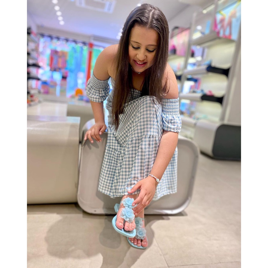 Melissa Giày Xăng Đan Jelly Đế Mềm Hình Hoa Trà Thời Trang Đi Biển