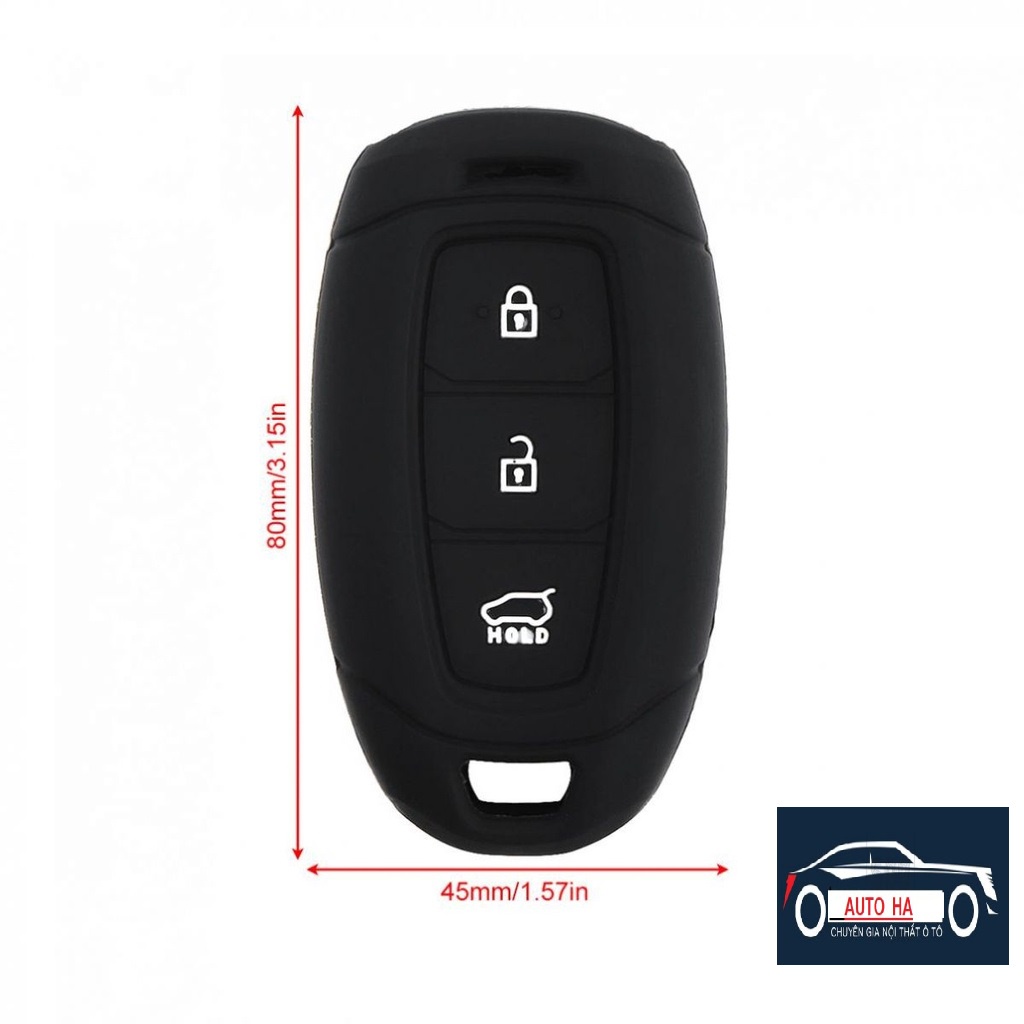 Vỏ bọc chìa khóa silicon cho oto hyundai kona, santafe, accent bản đủ