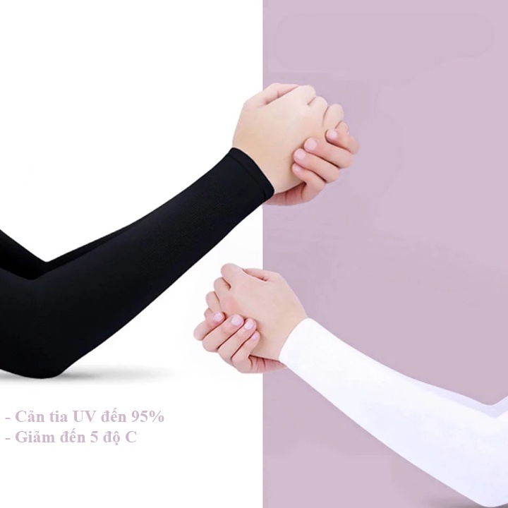 Ống tay găng tay không xỏ ngón chống nắng chống tia cực tím đi phượt G1