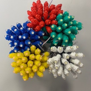 Led Đúc F5 Đế 9MM Điện 12Vol - Dây 50 Bóng