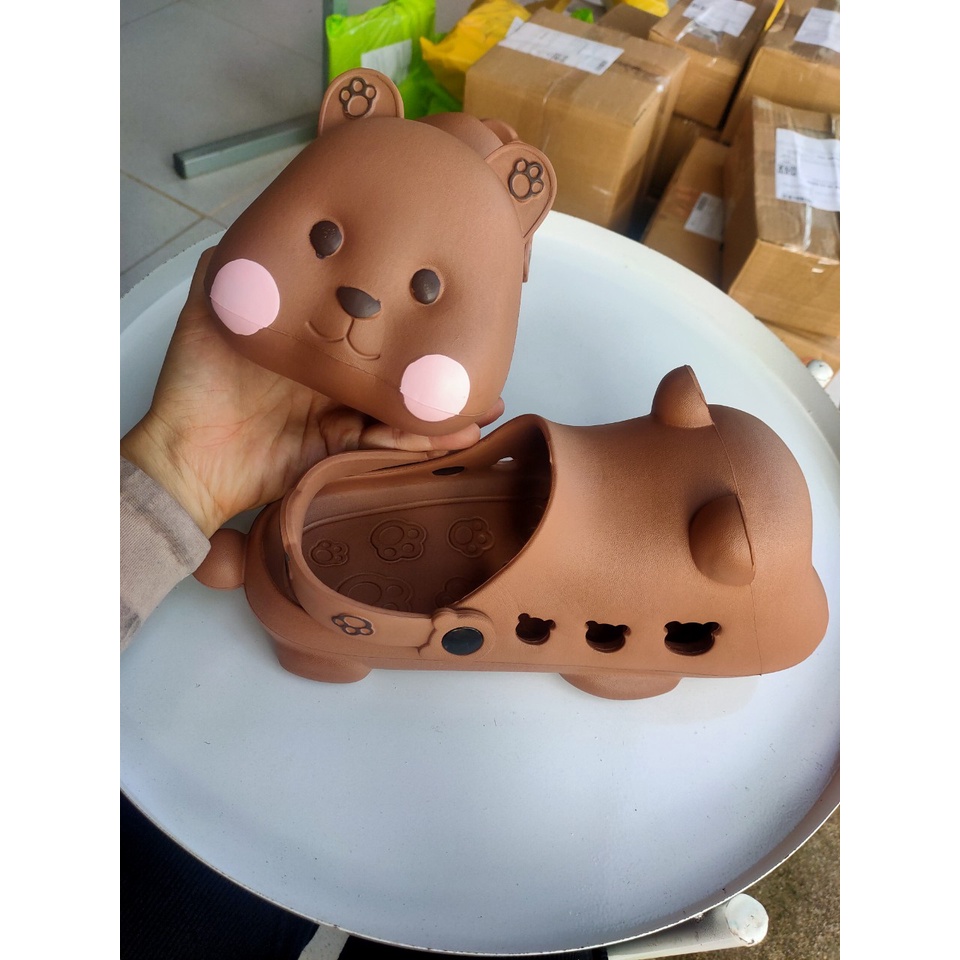 {LOẠI 1}Dép sục cross gấu má hồng dễ thương cute nam nữ (Ảnh thật 100%) Mã 02