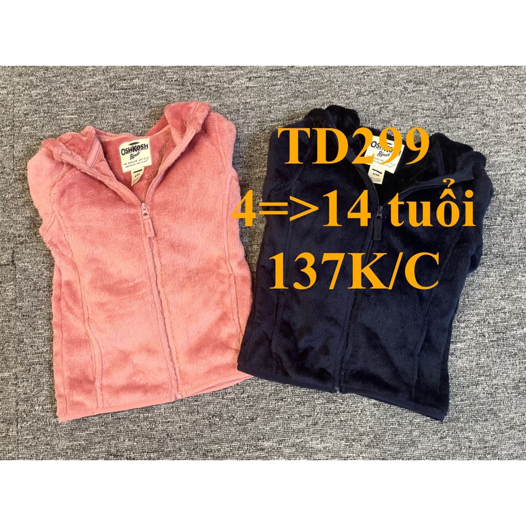 * Mã TD299: Áo khoác lông bé gái  hàng VNXK dư xịn BC 9949