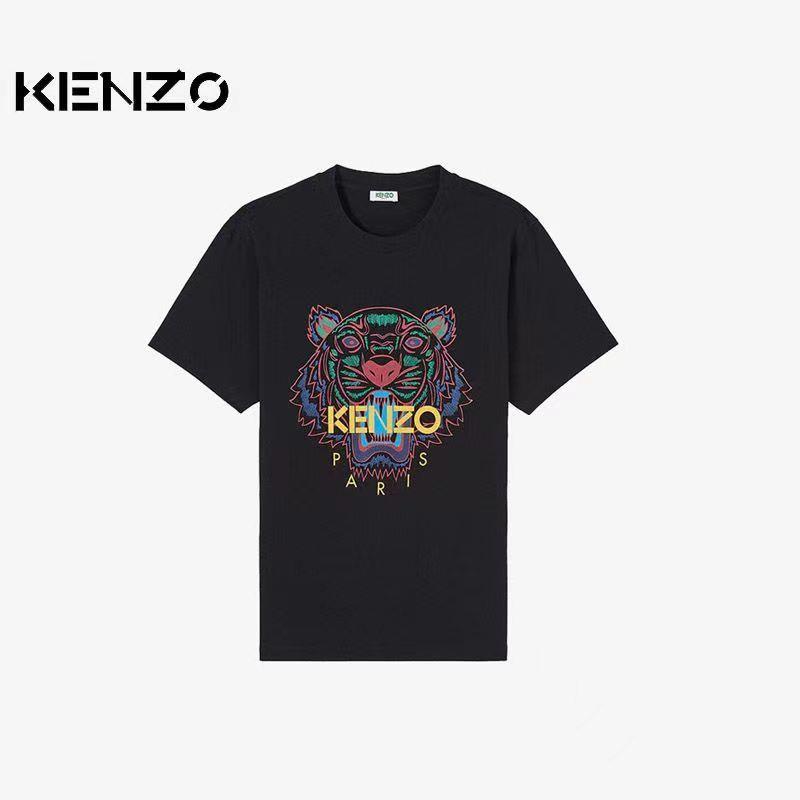 Kenzo Áo Thun Tay Ngắn Cổ Tròn In Hình Đầu Hổ Thời Trang Xuân Hè 2022 Cá Tính Cho Nam