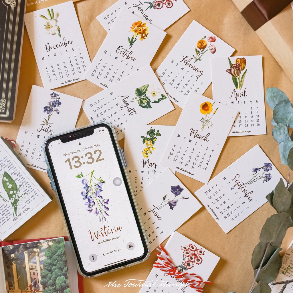 Lịch 2023 Để Bàn Mini The Journal Things, Trang Trí Ốp Điện Thoại