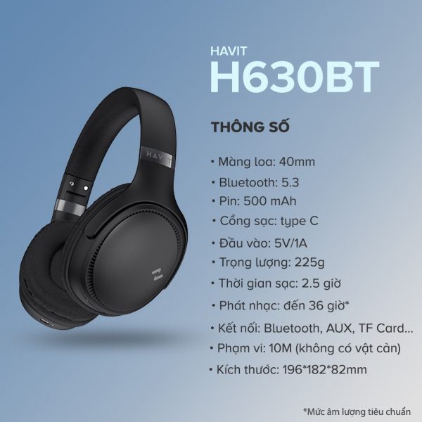 Tai Nghe Bluetooth Headphone HAVIT H630BT