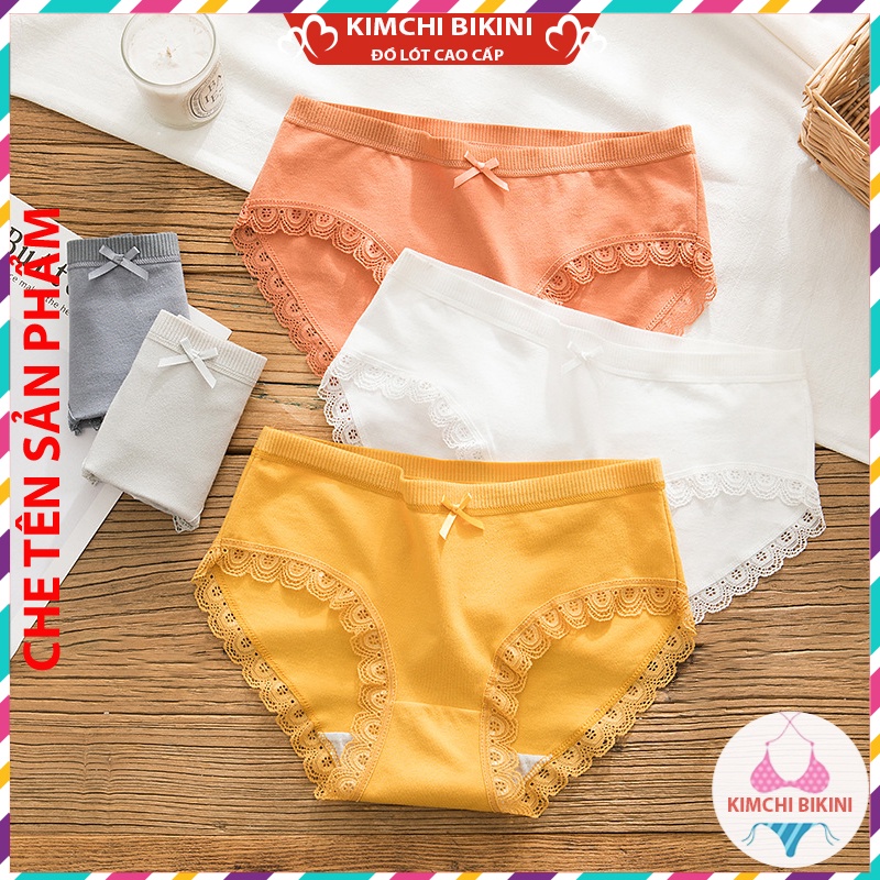 quần lót nữ cotton mẫu mã đa dạng nhiều màu sắc chị em tha hồ chọn KIMCHIBIKINI quần lót cotton nữ vải mềm mát QL008