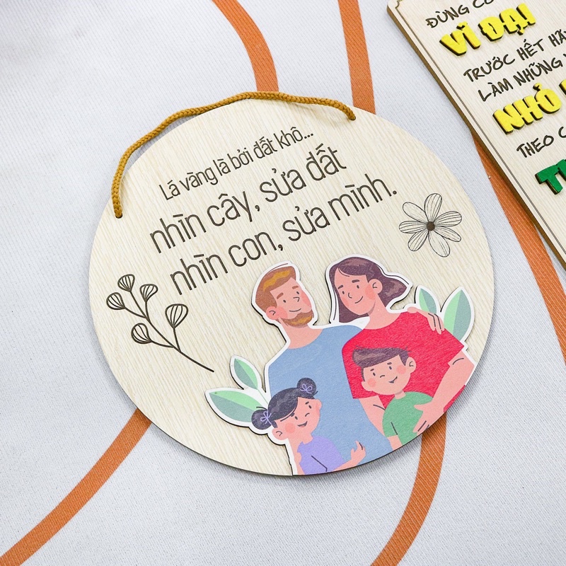 Bảng Gỗ Trang Trí Treo Gia Đình Ý Nghĩa