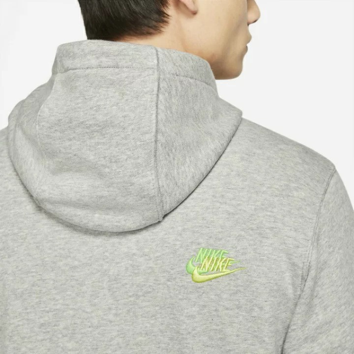 Áo hoodie thời trang nam Nike DD4667-063 Áo nỉ có mũ màu xám, kiểu dáng thể thao