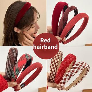 Băng Đô Cài Tóc Bản Rộng Họa Tiết Đầu Lâu Giáng Sinh Năm Mới Phong Cách Hàn Quốc Thời Trang Thu Đông Cho Nữ