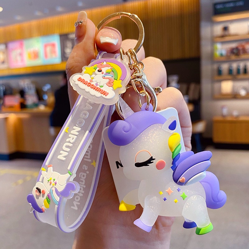 Hoạt Hình Móc Khóa Hình Kỳ Lân Nhiều Màu Đáng Yêu