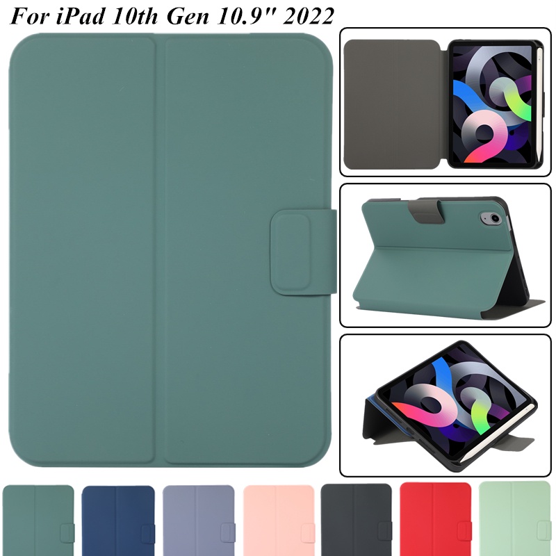 Bao Da Máy Tính Bảng Nắp Gập Tự Động Tắt / Mở Màn Hình Thông Minh Có Ngăn Đựng Bút Cho iPad 10th generation 10.9 inch 2022 Vỏ