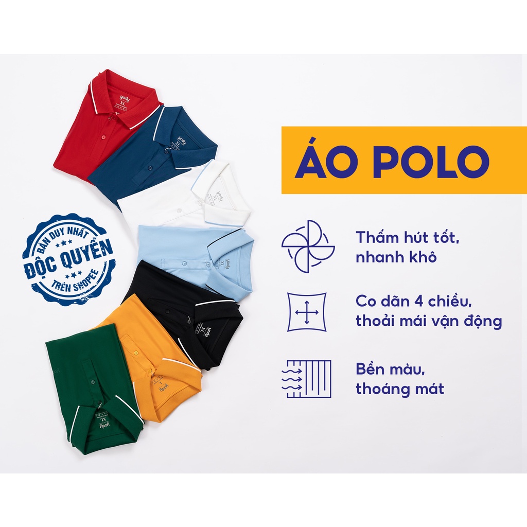 Áo polo nữ YODY có cổ mềm mịn, thoáng mát, co giãn tốt NPS45 APN5434