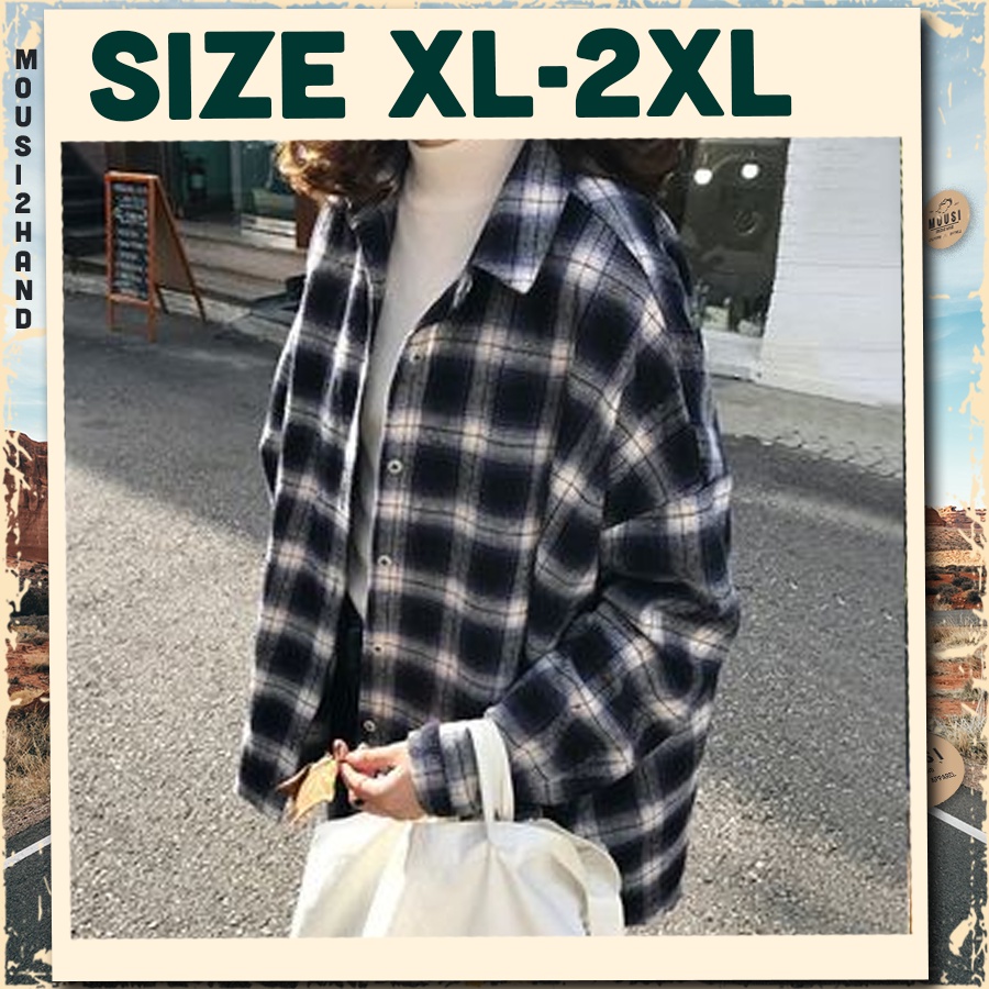 Áo sơ mi caro - flannel secondhand - SIZE XL, 2XL -[𝐅𝐑𝐄𝐄 𝐒𝐇𝐈𝐏] - vintage, cổ điển - Mousi 2hand | BigBuy360 - bigbuy360.vn