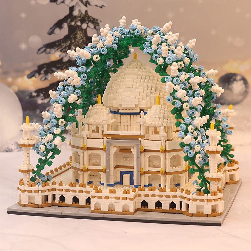 Tương thích với Lego Taj Mahal khối xây dựng cho người lớn khó khăn lớn Disney lâu đài nam và nữ đồ chơi lắp ráp quà tặn