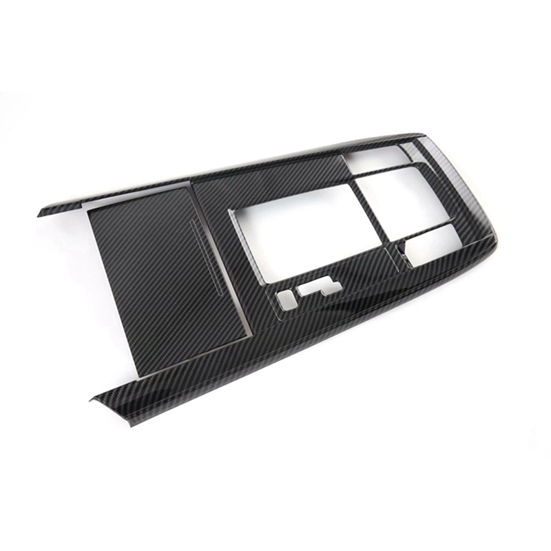 Bộ 2 Viền Bọc Bảng Điều Khiển Cần Gạt Số / Cốc Nước Bằng Sợi Carbon Cho Mazda CX-30 CX30 2020 2021 2022