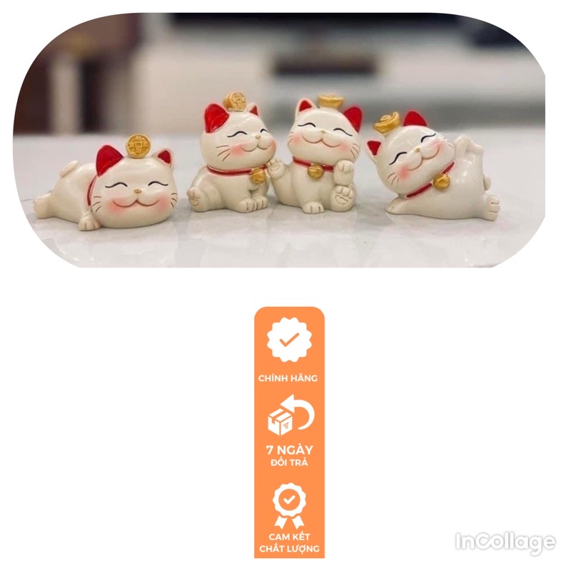 Sét 4 chú mèo thần tài