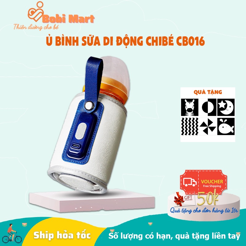Ủ bình sữa di động CHIBÉ CB016, Làm ấm nhanh hơn với công suất 18W, Điều chỉnh 5 cấp độ nhiệt, Bảo hành 18 tháng