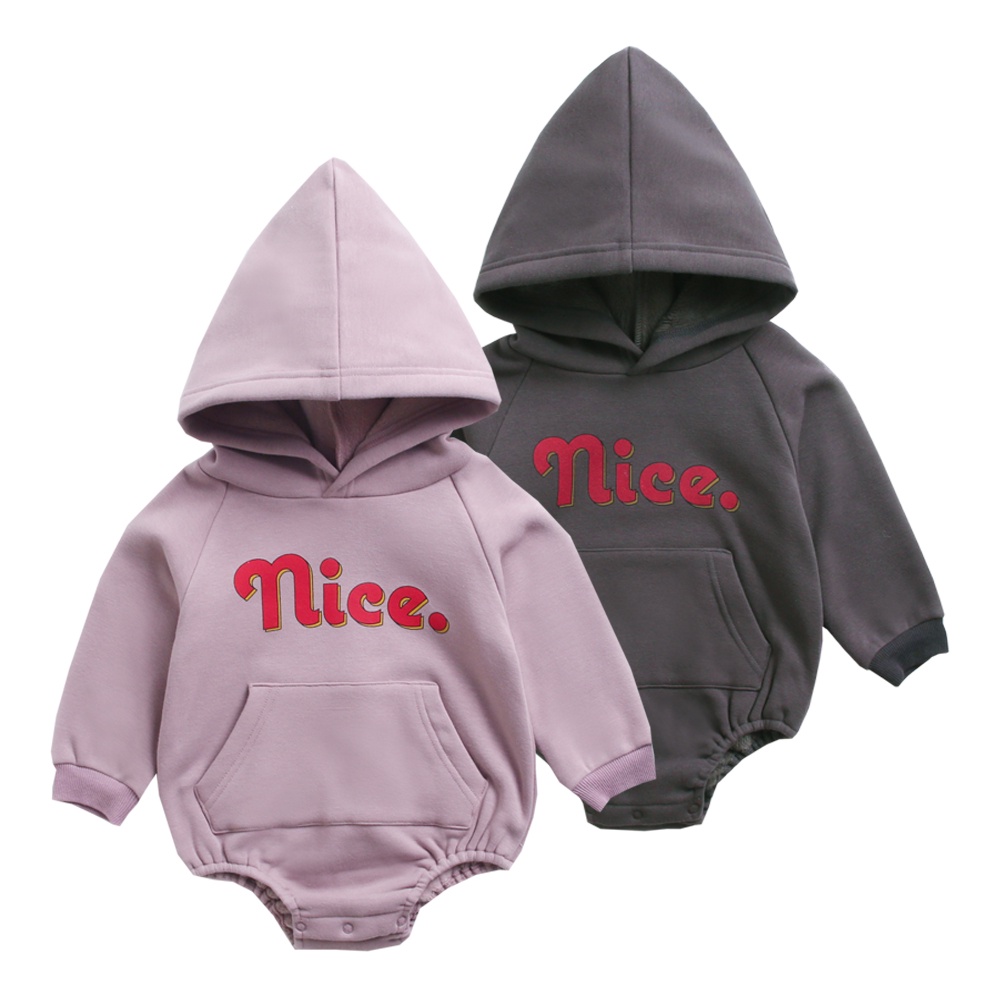 Sanlutoz Áo Liền Quần Tay Dài Có Mũ Trùm Vải Cotton Thời Trang Thu Đông Dễ Thương Cho Bé Sơ Sinh