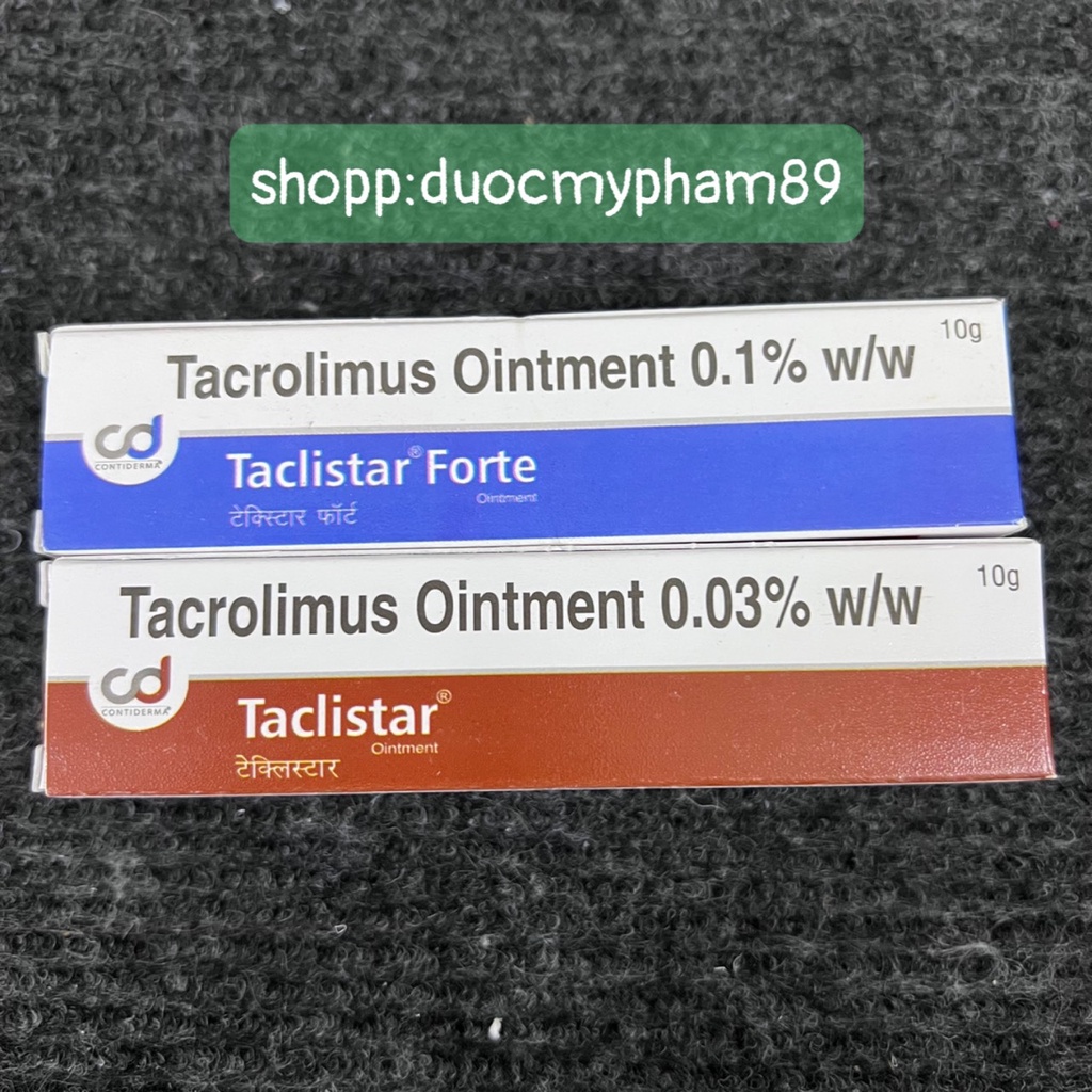 Kem Taclista Tacrolimus 0.1% - 0.03% giảm mụn