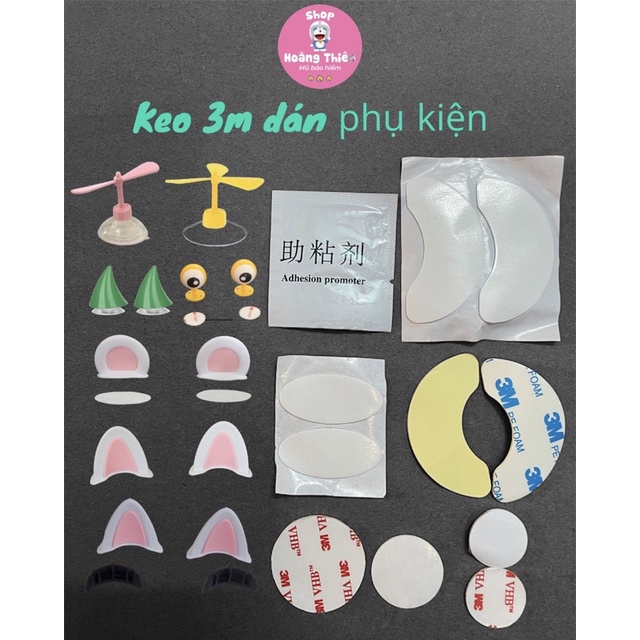 Keo Dán 3M 2 Mặt Chuyên Dụng Cho Sừng, Tai Mèo, Chong Chóng Gắn Mũ Bảo Hiểm (Cái