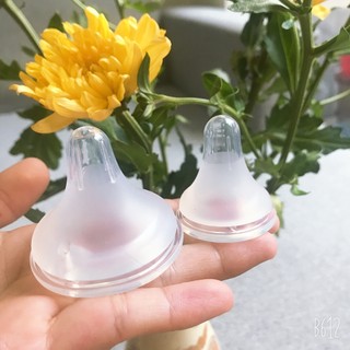 Núm Thay Thế Bình Sữa Cổ Rộng – Chất Liệu Silicon Mềm, Chống Đầy Hơi, An Toàn Cho Bé Sơ Sinh
