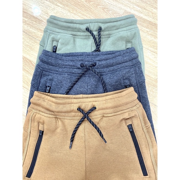 Quần nỉ cotton dầy dặn xuất dư xịn túi thật cho bé trai 3 tháng đến 5 tuổi.