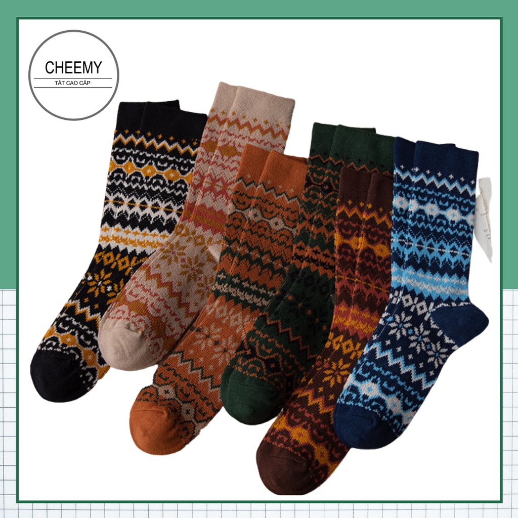 Tất Cheemy - Tât thổ cẩm cổ cao vintage hàng cao cấp mẫu 2
