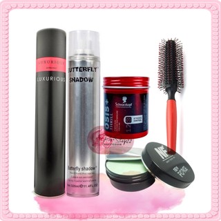 Combo sáp tóc osis + new force + gôm luxurious + butterfly + lược