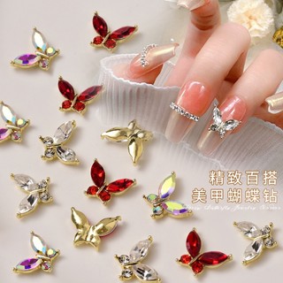 Set 3 Charm bướm đá siêu sáng trang trí móng tay nghệ thuật