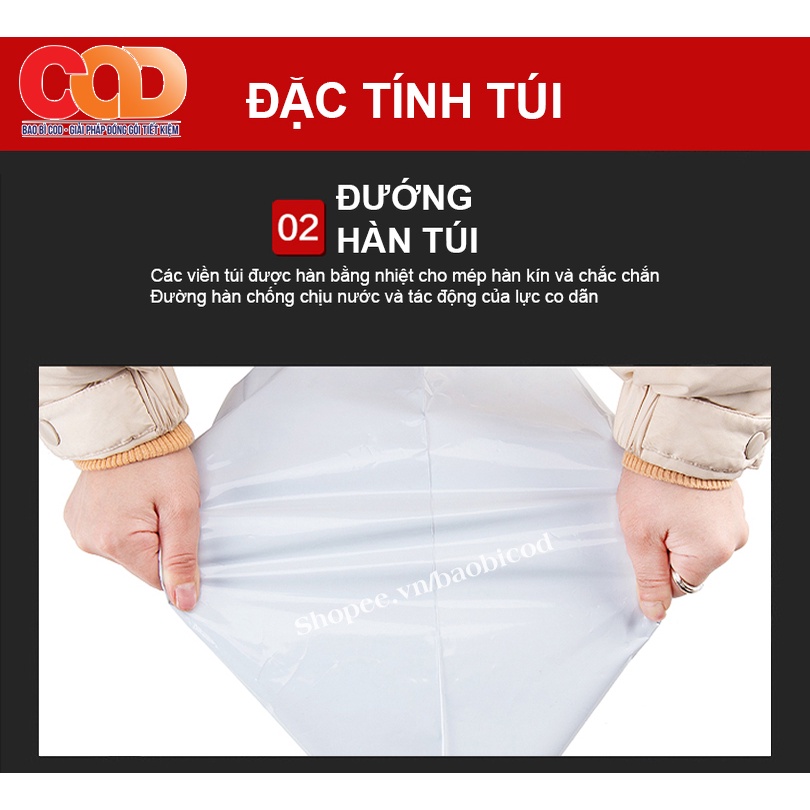 1kg - Túi Gói Hàng Túi Niêm Phong Tự Dính - Size 28x42cm