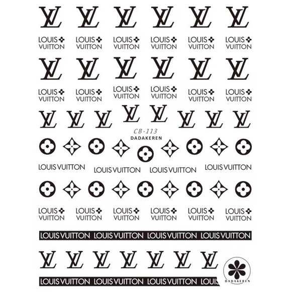 Sticker Thương Hiệu Louis Vuitton - Hình Dán LV Xinh Xắn