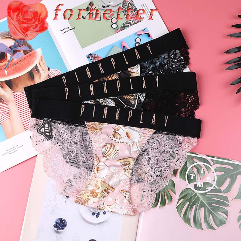 Quần Lót Cotton Nylon Đáy Thấp Không Đường May Lưng Thấp In Chữ Và Hoa Gợi Cảm