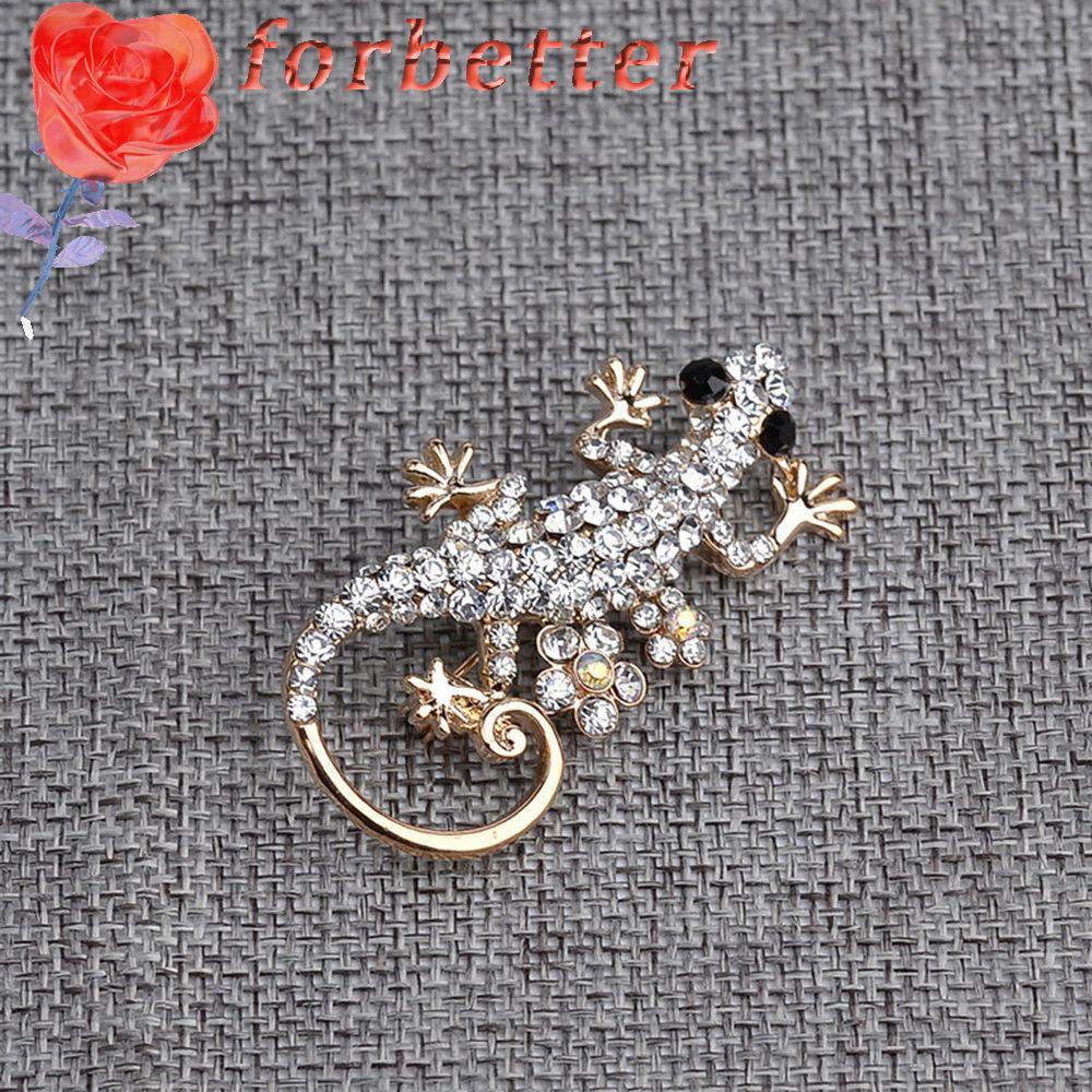 Trâm cài áo hình thằn lằn bằng hợp kim đính đá thời trang