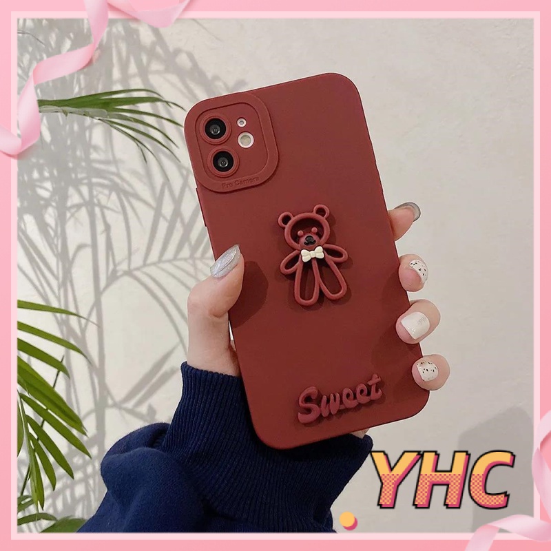 ốp iphone TPU In Hình Gấu 3d tương thích iPhone 6s 6splus 7 7plus 8 8plus X XS XSMAX 11 12 Pro Max Plus-055