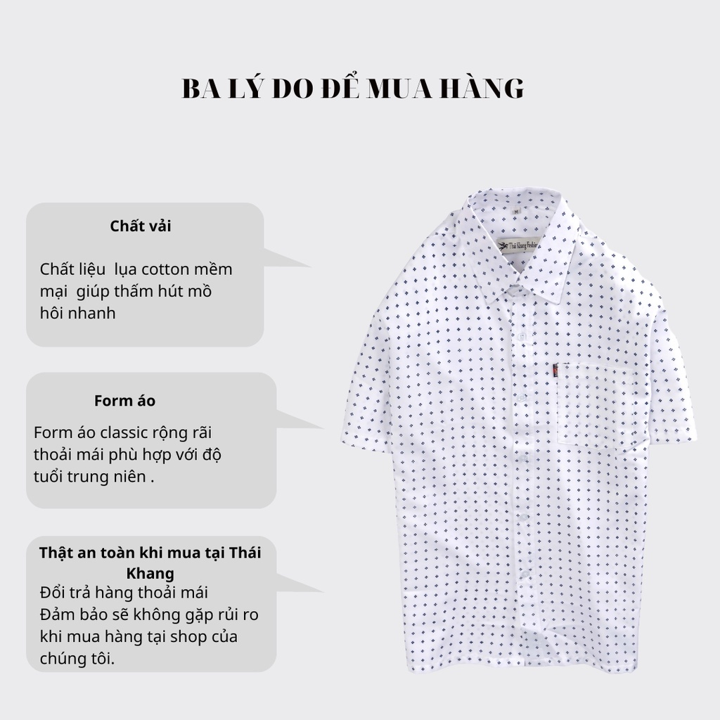 Áo sơ mi nam ngắn tay trung niên vải lụa mềm mịn co giãn form rộng có túi ALUA12