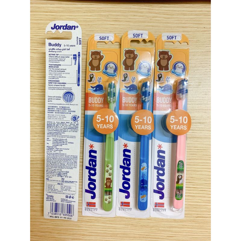 Bàn chải đánh răng cho bé Jordan 5-10 tuổi