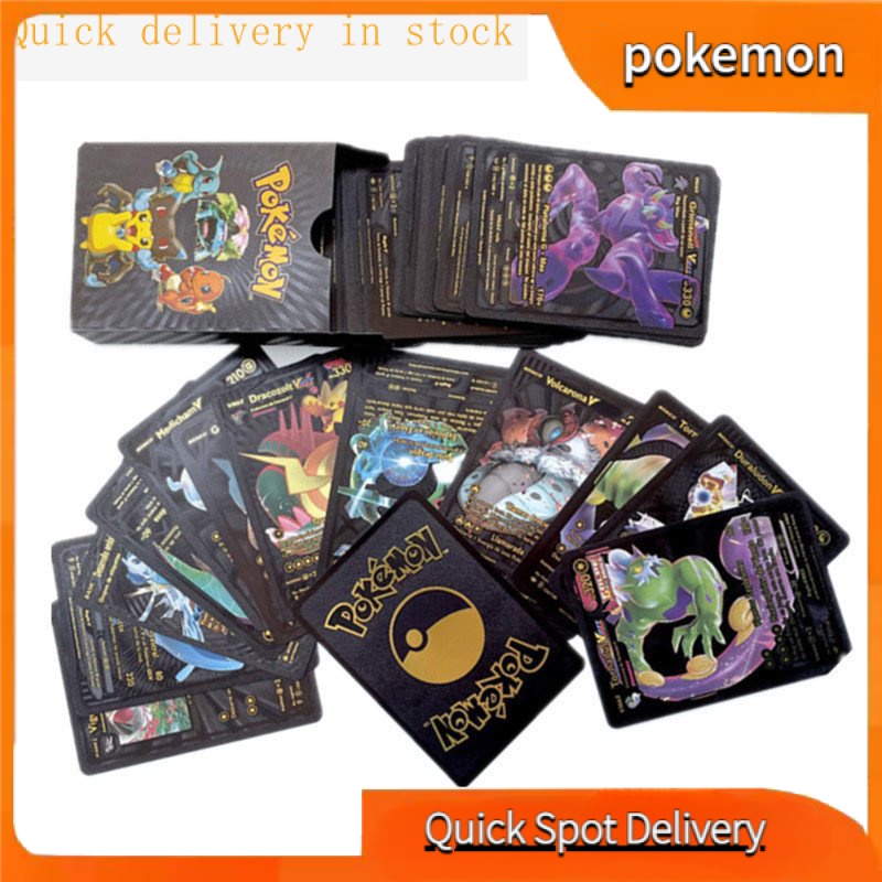 ✨✨Bộ Thẻ Bài Pokemon Màu Vàng / Bạc / Đen Dành Cho Trẻ Em