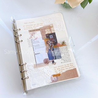 Binder Bìa Dẻo Cao Cấp Trong Suốt Size A5 Sẵn 200 Trang Giấy KLONG 120 GSM Cực Dày Sổ Bullet Journal Planner