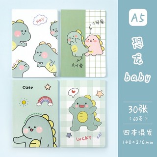 Vở A5 hình bé gái, bé khủng long