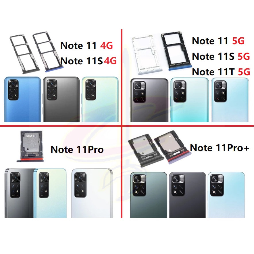 Khay Đựng Sim Điện Thoại Cho Redmi Note 11 Pro + 11S 11T 4G 5G