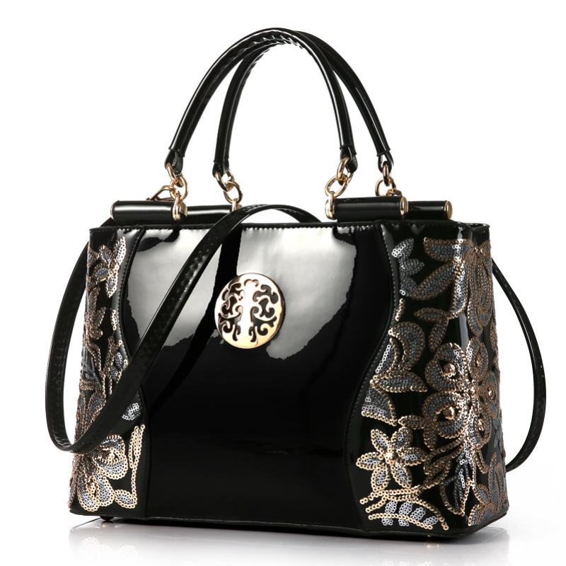 Có thể bán buôn 3 màu sắc thời trang mới Vẻ đẹp Nữ Phụ nữ Túi xách PU Dung tích lớn Sequins Ilikebag Hàng giao ngay