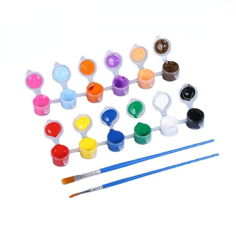 <Rẻ Vô Địch> Vỉ Màu Acrylic 3Ml Sơn Acrylic Vỉ Màu Vẽ An Toàn 12 Màu Tô Tượng Đồ Chơi Thủ Công Mỹ Thuật Hội Họa Cho Bé