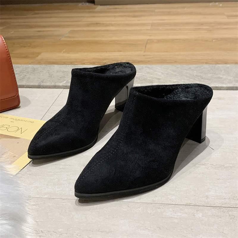 Dép Cao Gót Mũi Nhọn Phong Cách Hàn Quốc Cho Nữ